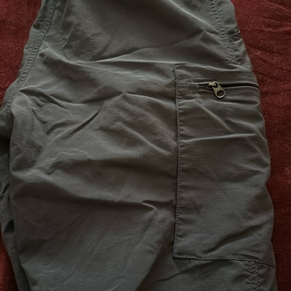 Bike pants size small zipper sides with reflective strips navy